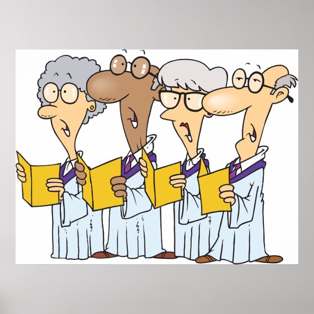 Affiche de chant de la chorale de l'église (Devant)