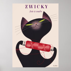 Affiche de chat de Zwicky par Donald Brun