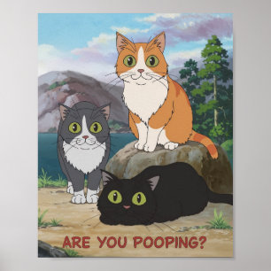 Affiche de chat drôle Êtes-vous en train de fair