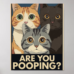 Affiche de chat drôle Êtes-vous en train de fair