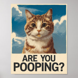 Affiche de chat drôle   Êtes-vous en train de fair