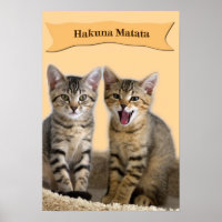 Affiche de chaton Hakuna Matata