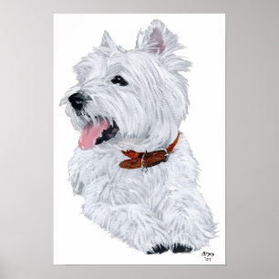 Affiche de Chef Terrier West Highland Blanc