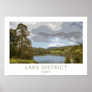 Affiche de chemin de fer de secteur de lac