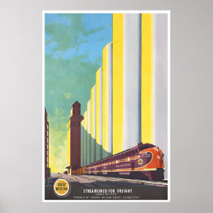 Affiche de chemin de fer Train Art Bern Hill (TR68