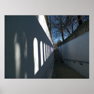 Affiche de chemin lumineux et ombre