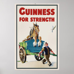 Affiche de cheval Guinness  Impression vintage Joh