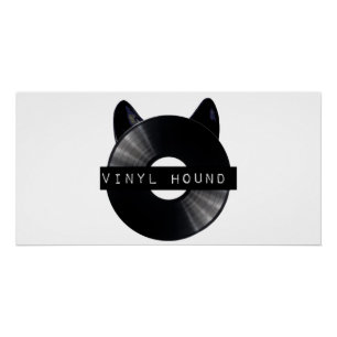 Affiche de chien de vinyle (finition brillante)