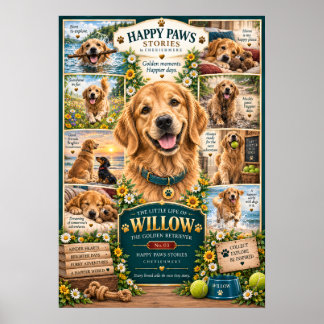 Affiche de Chien Golden Retriever | La Petite Vie