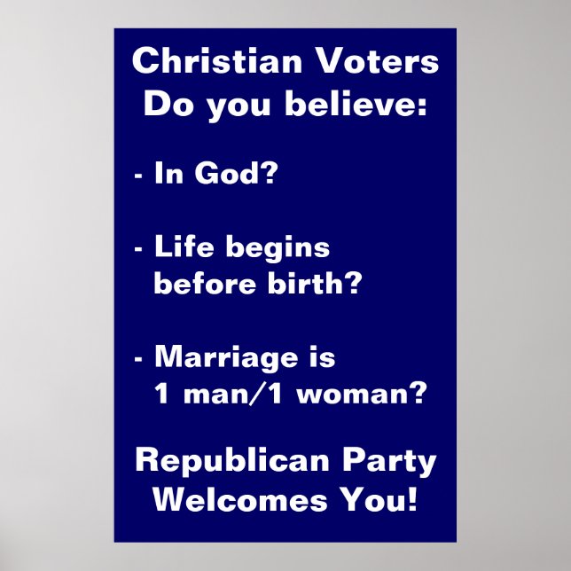 Affiche de Christian Voters (Devant)