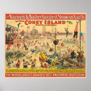 Affiche De Cirque Des Gens En Costumes Se Produisa
