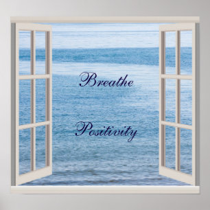 Affiche de citation 'Breathe Positivity'
