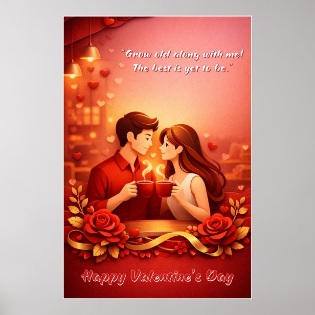 Affiche de citation d'amour de la Saint-Valentin (Devant)