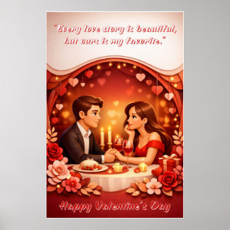 Affiche de citation d'amour de la Saint-Valentin