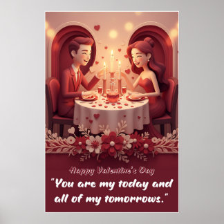 Affiche de citation d'amour de la Saint-Valentin
