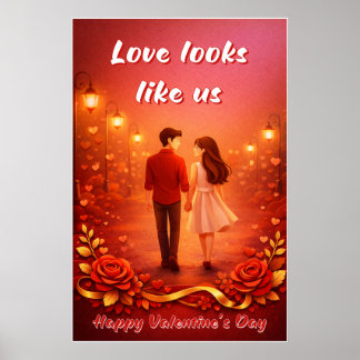 Affiche de citation d'amour de la Saint-Valentin