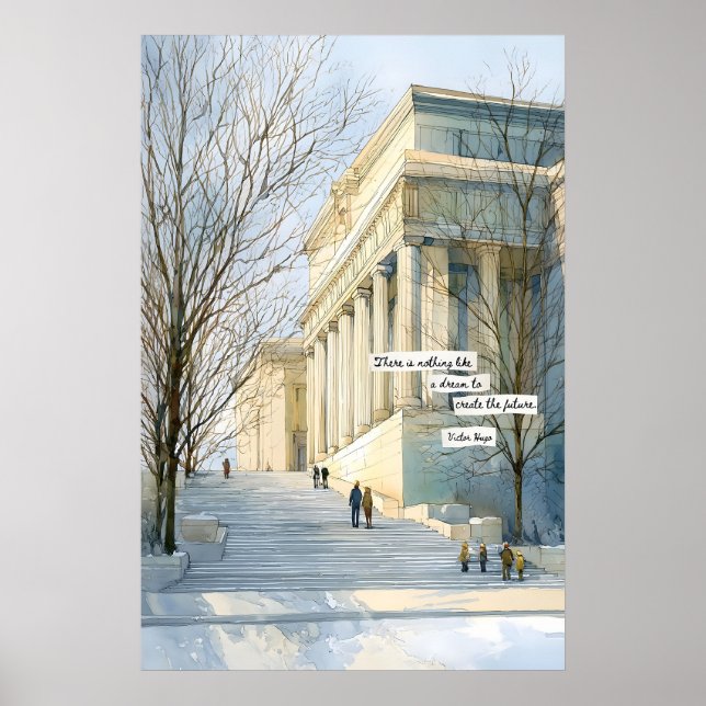 Affiche de citation d'architecture classique Néocl (Devant)