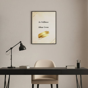 Affiche de citation d'art mural minimaliste crème 