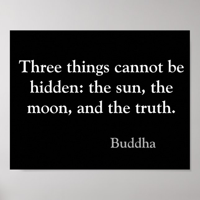 Affiche de citation de Bouddha Vérité Inspirante (Devant)