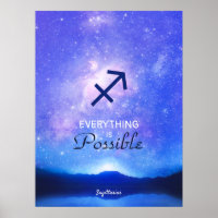 Affiche de citation de ciel rêveur du signe du zod