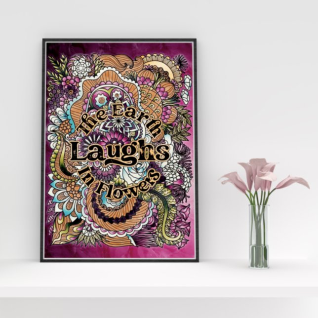 Affiche de citation de coloriage Floral pour adult (Créateur téléchargé)