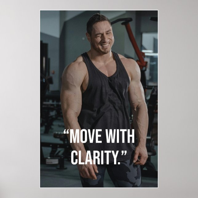 Affiche de citation de forme physique Move With Cl (Devant)