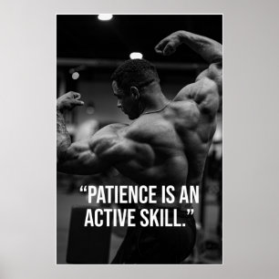 Affiche de citation de forme physique Patience Is 