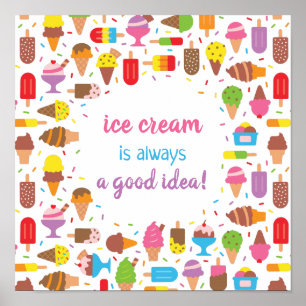 Affiche de citation de glace est toujours une bonn