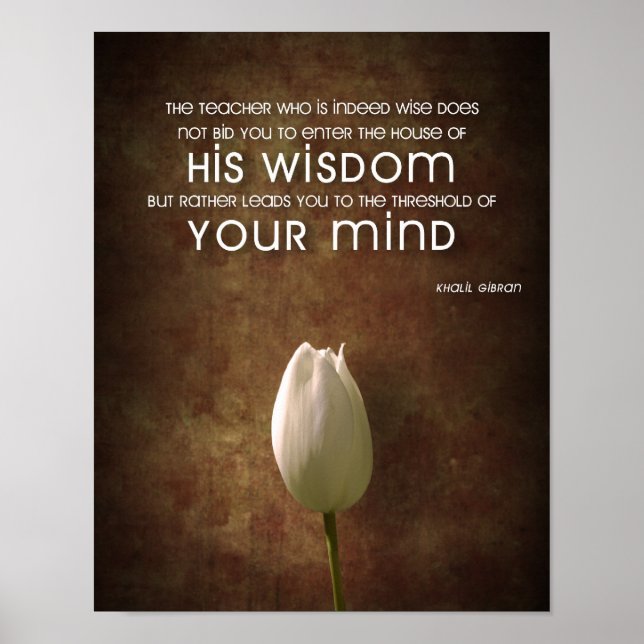 Affiche de citation de la sagesse (Devant)