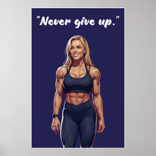 Affiche de citation de motivation de fitness – Ne 