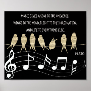 Affiche de citation de musique