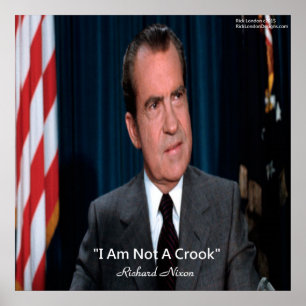 Affiche de citation de Nixon & Pas un escroc