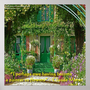 Affiche de citation de peinture de maison et de fl