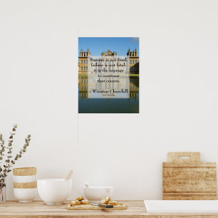 Affiche de citation de réussite de Churchill Palai