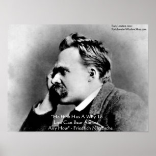 Affiche de citation de sagesse de Nietzsche "Un Po