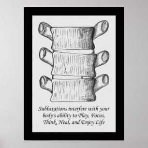 Affiche de citation de subluxation de chiropractie