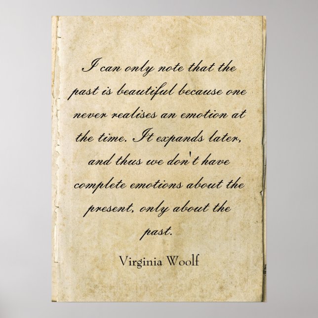 Affiche de citation de Virginia Woolf (Devant)