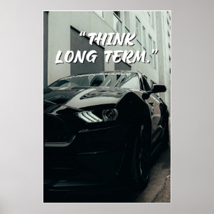 Affiche de citation de voiture à long terme