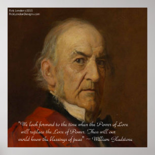 Affiche de citation de Wm Gladstone et le pouvoir