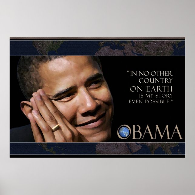 Affiche de citation d'Obama (Devant)