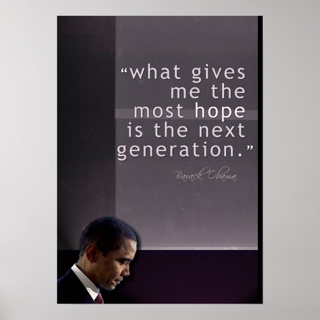 Affiche de citation d'Obama (Devant)