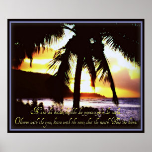 Affiche de citation hawaïenne