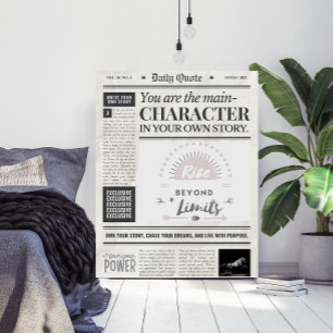 Affiche de citation motivante de style journalisti