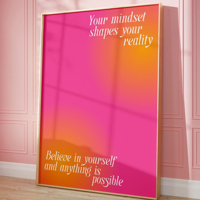 Affiche de citation motivationnelle rose | Décorat (Créateur téléchargé)