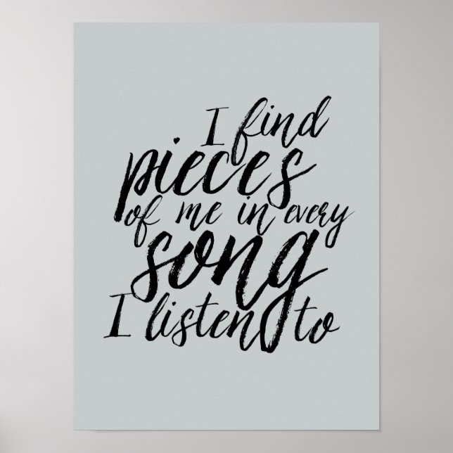 Affiche de citation musicale (Devant)