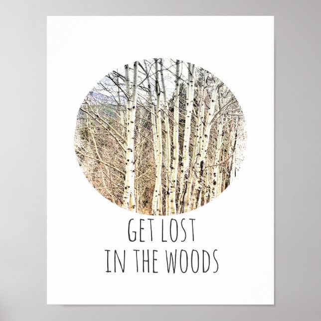 affiche de citation naturelle se perdre dans les b (Devant)