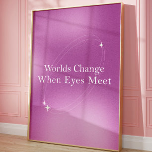 Affiche de citation romantique à typographie fémin