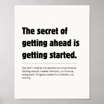 Affiche de citation sur le secret du succès