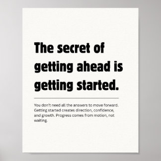 Affiche de citation sur le secret du succès