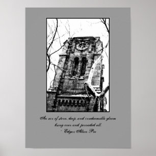 Affiche de citations gothiques 'The Bell Tower'